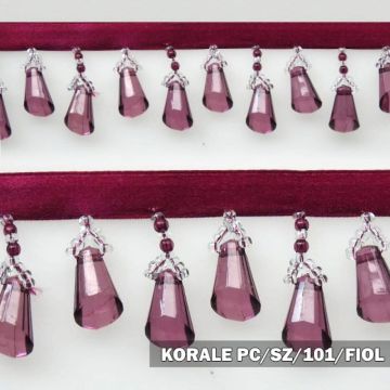 Tasiemka z koralikami PC SZ 101 FIOL