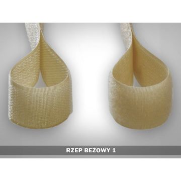 Taśma rzep haczyk pętelka beżowy I 25mm kpl