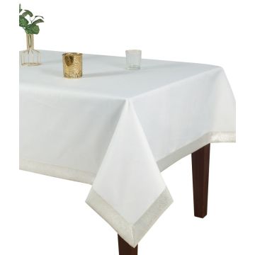 Elegancki obrus ze srebrną obszywką wz.041 Rozmiar: 140x140