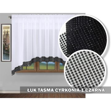Firana 160x300 łuk czarne 1
