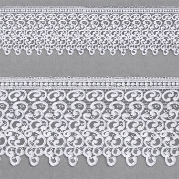 GIPIURA KORONKA MOTEK NUMER 7 30 CM BIAŁA KORONKI