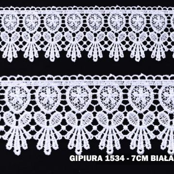 Gipiura motek 1534 7 cm biała