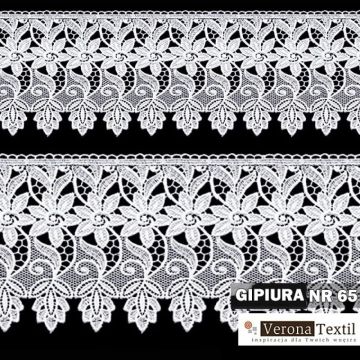 Gipiura numer 65 20 cm biała