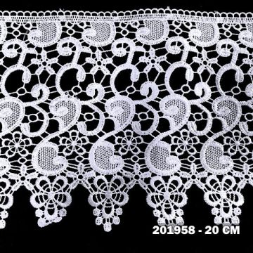 Gipiura biała 20cm 201958 - Wysokiej jakości koronka | Verona