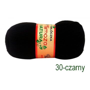 Włóczka MIMOZA 30 czarna