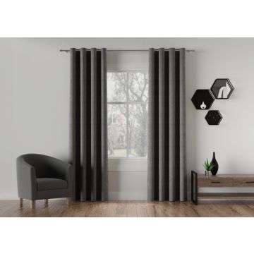 TKANINA ZASŁONOWA MATERIAŁ HOLLAND VELVET 003 150 CIEMNY SZARY – na metry (cena za 1 mb)
