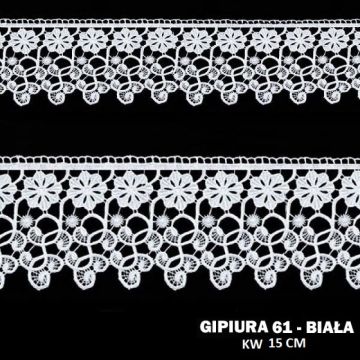 Gipiura numer 61 KW 15 cm biała