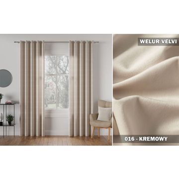 Gotowa zasłona velvi na taśmie 016